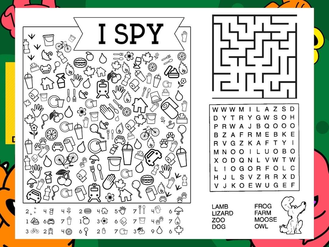 Kids Road Trip Activity Sheet Etsy Israel