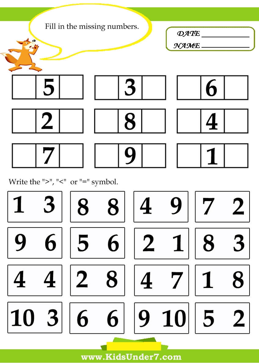 Kids Under 7 Kids Math Worksheets Kids Under 7 Kids Math Worksheets