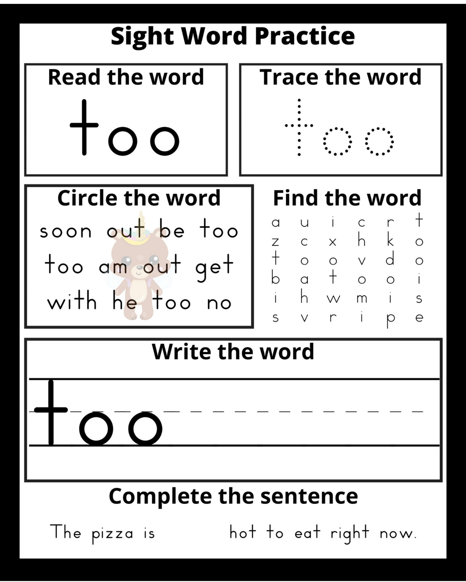 Kindergarten Dolch Sight Words Practice Extreme Couponing Mom