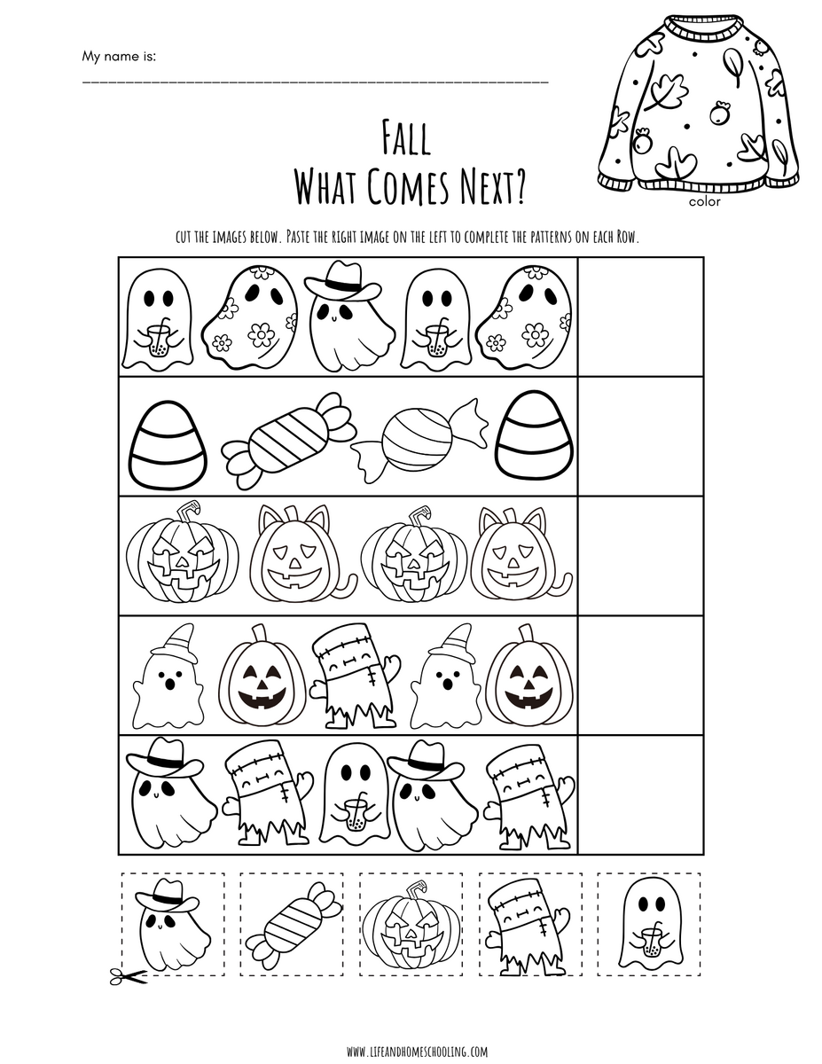 Kindergarten Fall Pattern Worksheet Made By Teachers Kindergarten Fall Pattern Worksheet Made By Teachers