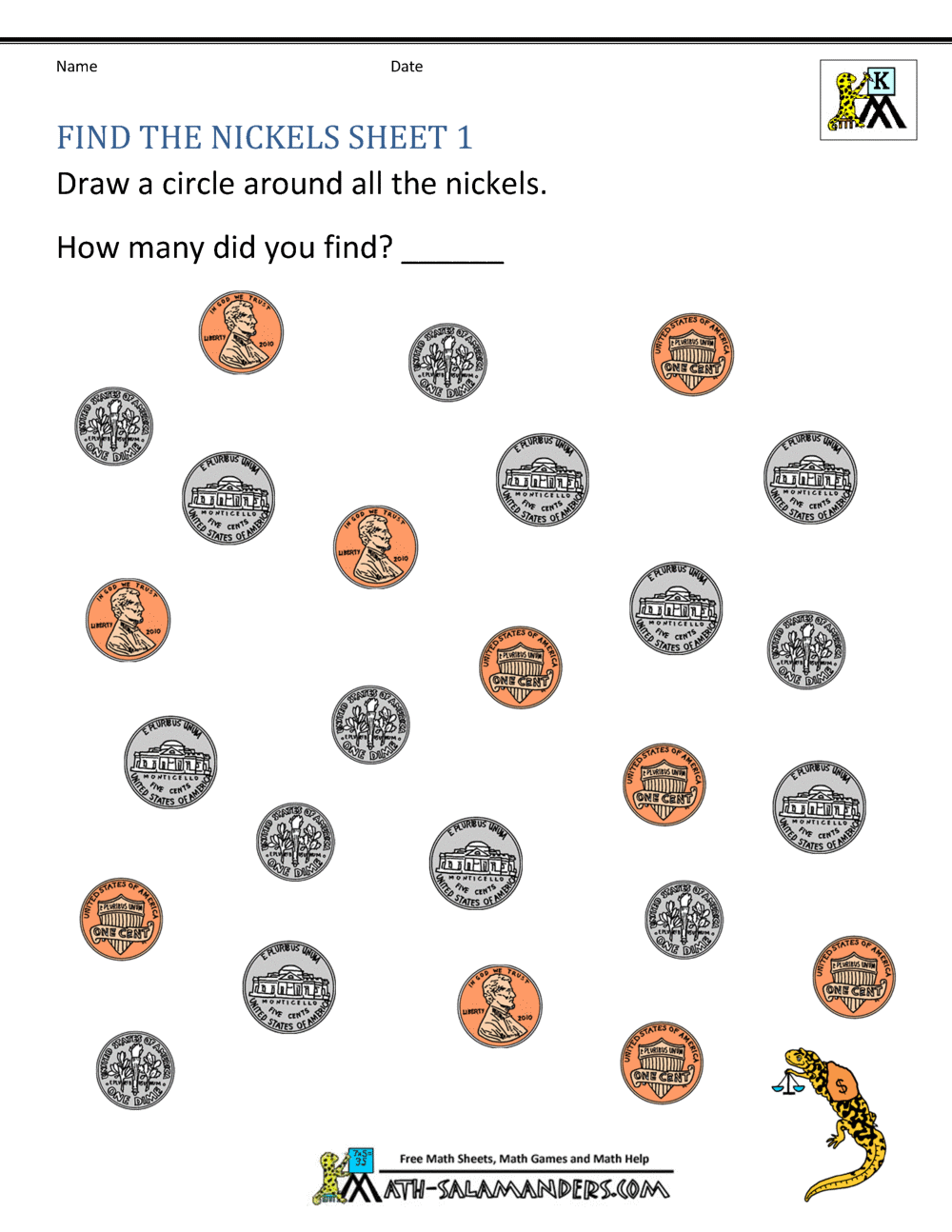 Kindergarten Money Worksheets 1st Grade Counting Money Worksheets 1st Grade