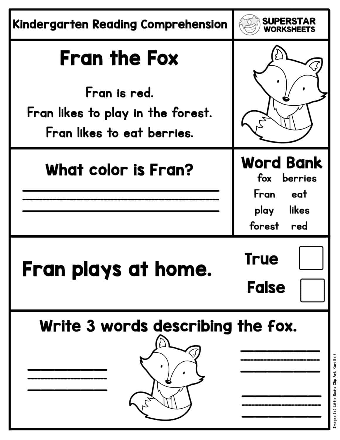 Reading Worksheet Free Printable Digital PDF