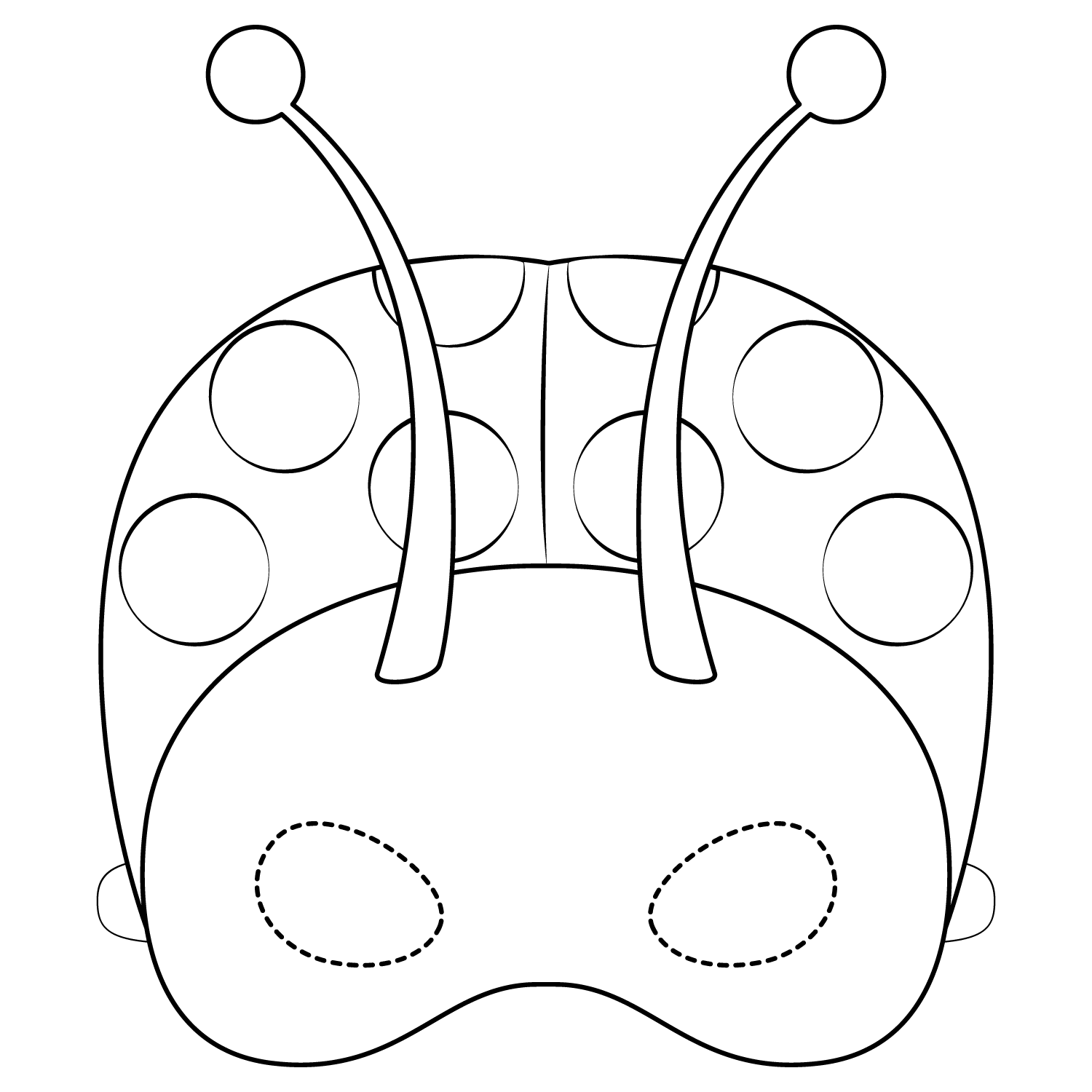 Ladybug Mask Coloring Page Free Printable Ladybug Mask Coloring Page Free Printable