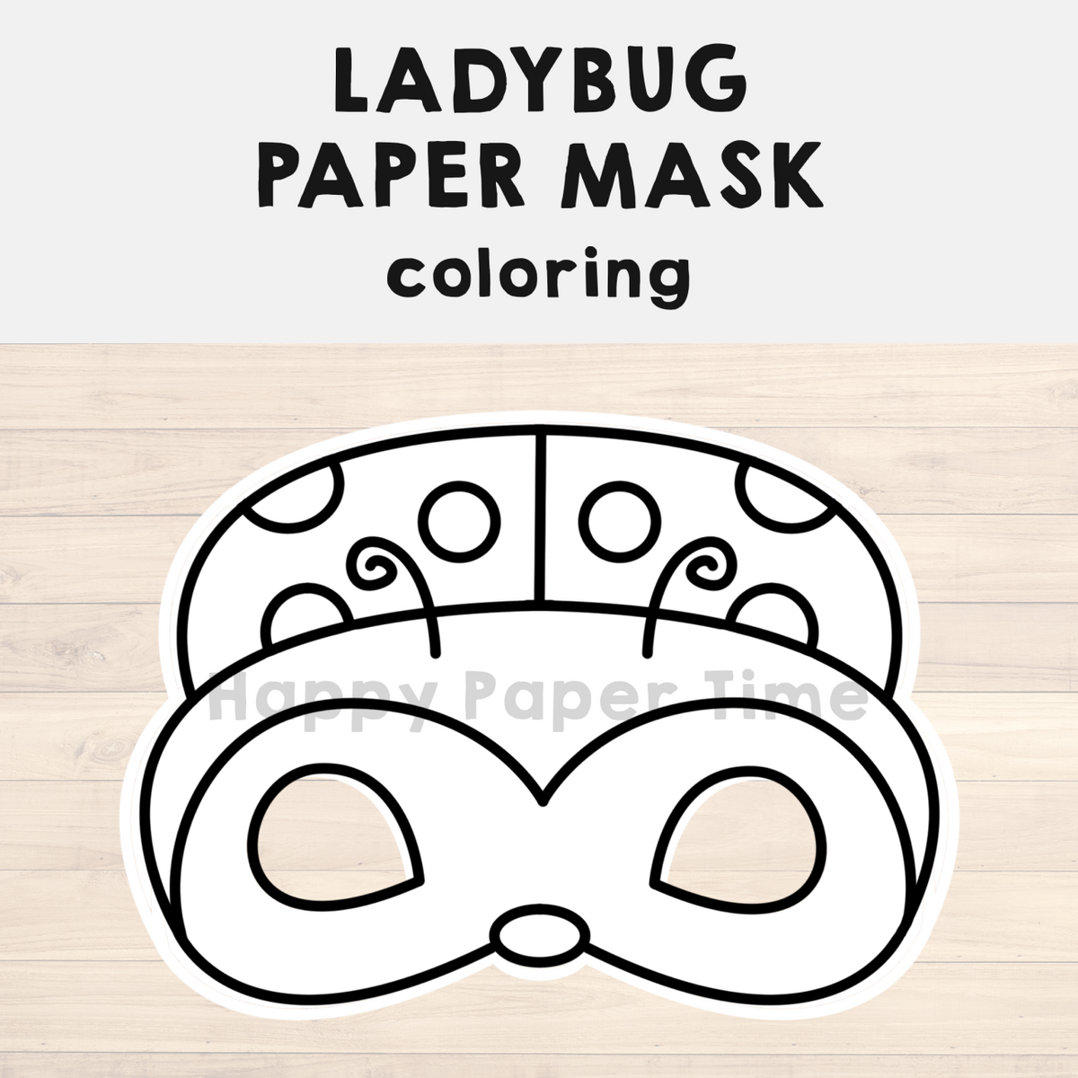 Ladybug Paper Mask Printable Insect Coloring Craft Activity Template Made By Teachers