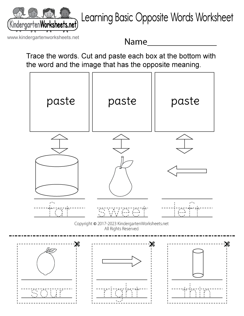 Learning Basic Opposite Words Worksheet Free Printable Digital PDF Learning Basic Opposite Words Worksheet Free Printable Digital PDF