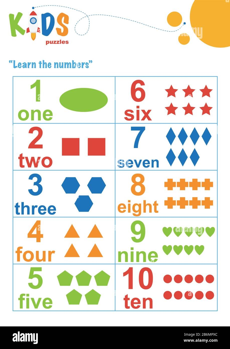 Learning Numbers Worksheet Math Worksheet Easy Colorful Worksheet For Preschool Elementary And Middle School Kids Stock Vector Image Art Alamy Learning Numbers Worksheet Math Worksheet Easy Colorful Worksheet For Preschool Elementary And Middle School Kids Stock Vector Image Art Alamy