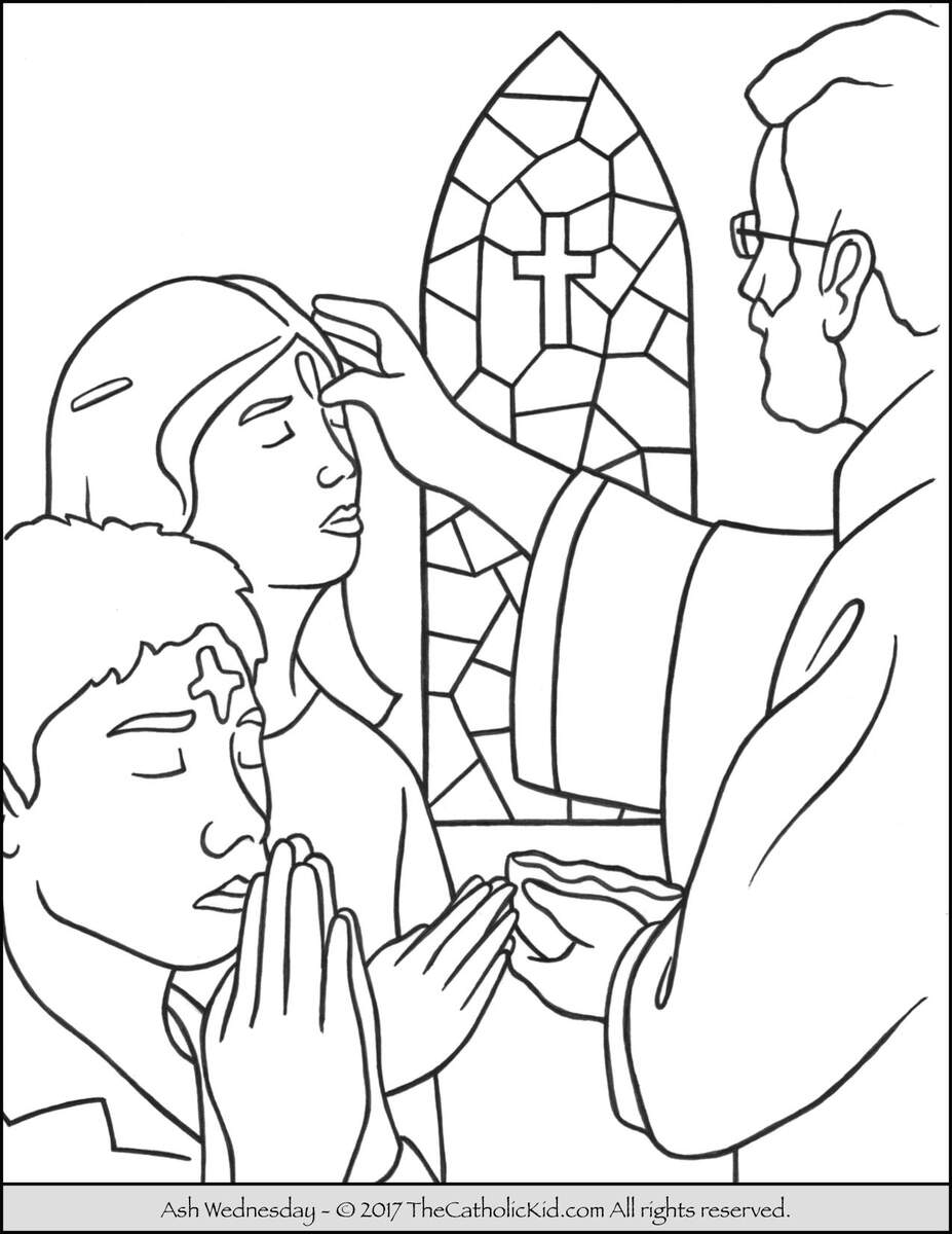 Lent Ash Wednesday Coloring Page