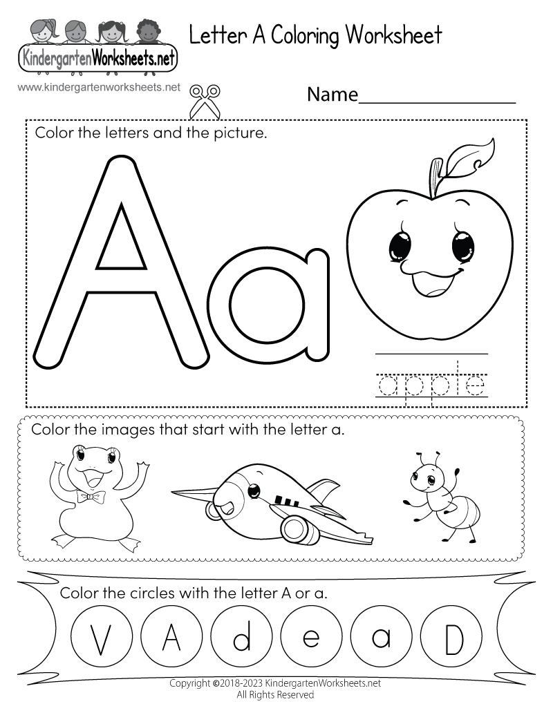 Free Printable Letter A Writing Practice Worksheet