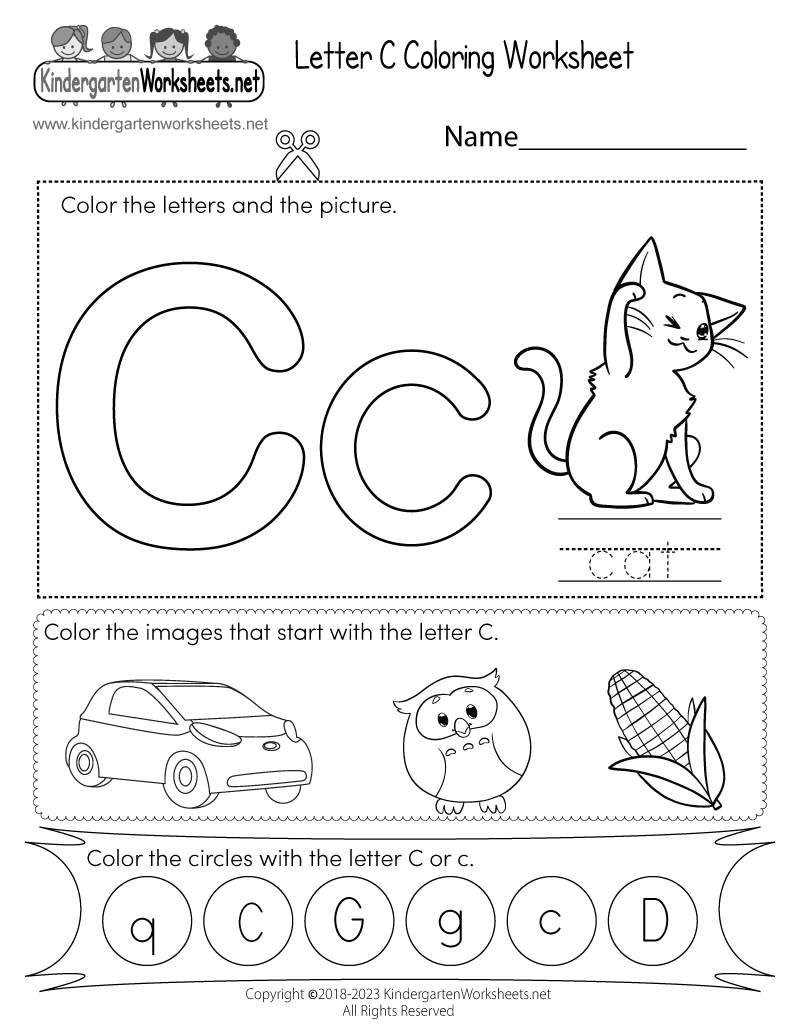 Letter C Coloring Worksheet Free Printable Digital PDF Letter Free Worksheets For Preschool TeachersMag