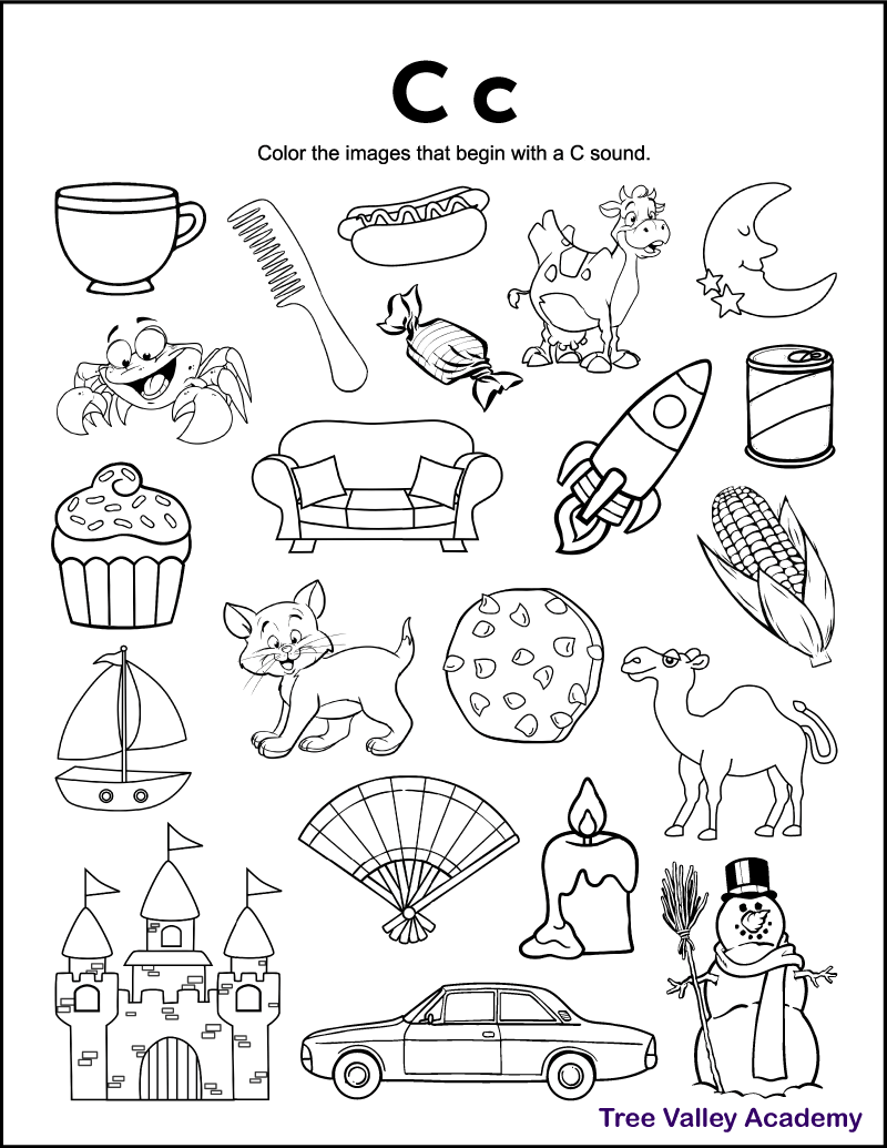 Letter C Sound Worksheets Tree Valley Academy Free Printable Letter C Writing Practice Worksheet