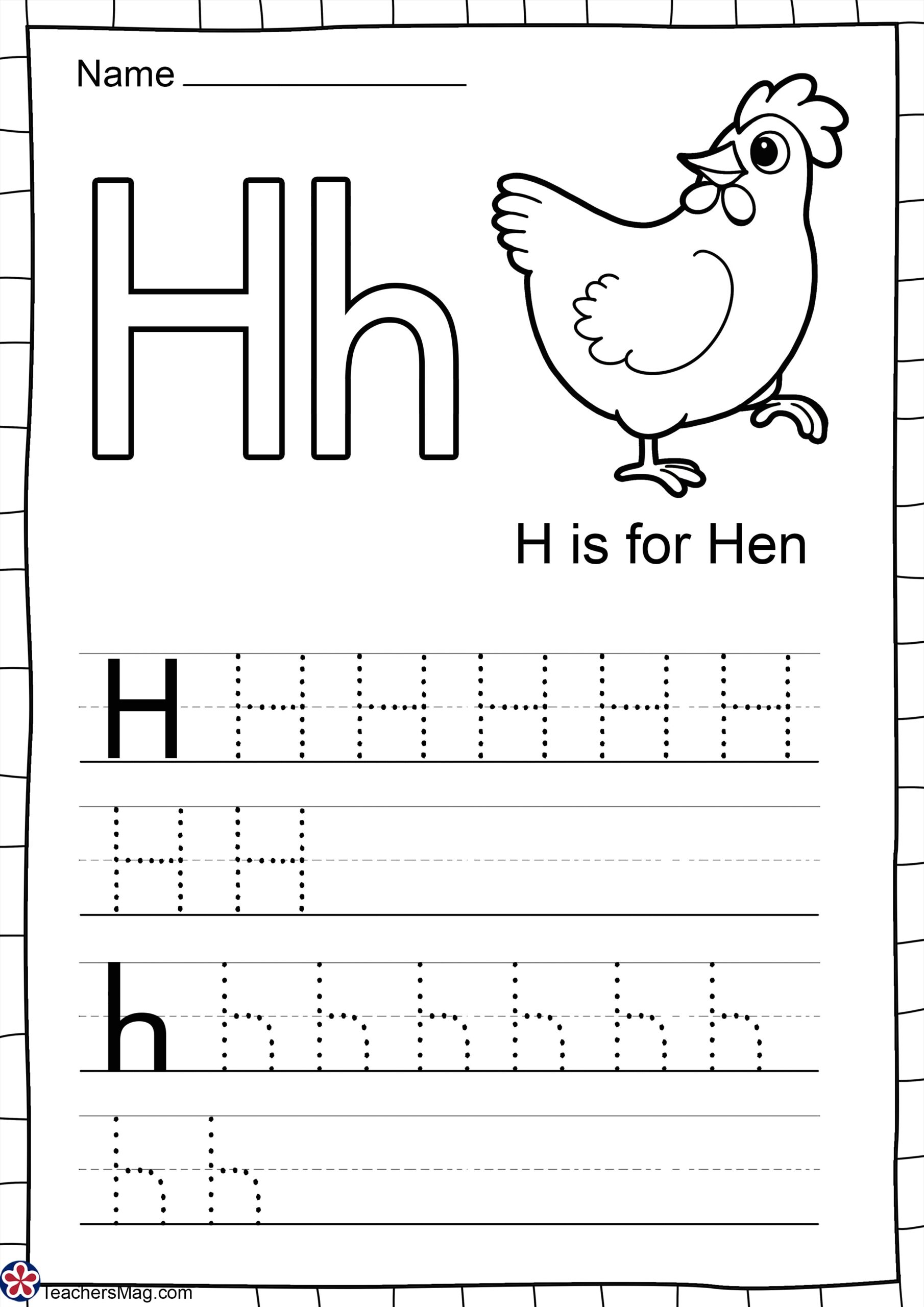 Find Letter H Worksheet SKOOLGO
