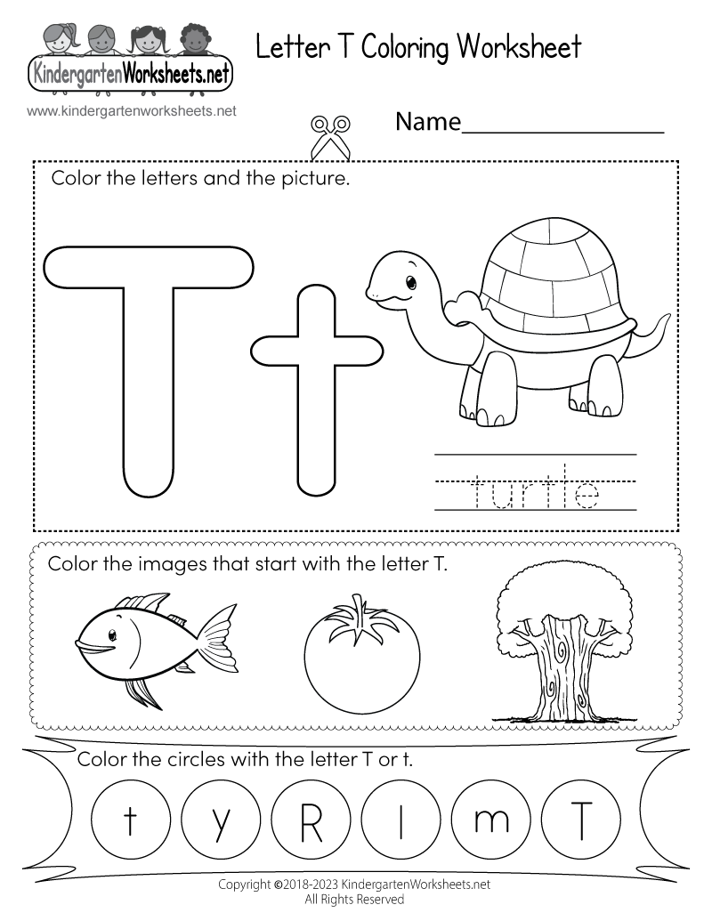 Letter T Coloring Worksheet Free Printable Digital PDF Letter T Coloring Worksheet Free Printable Digital PDF