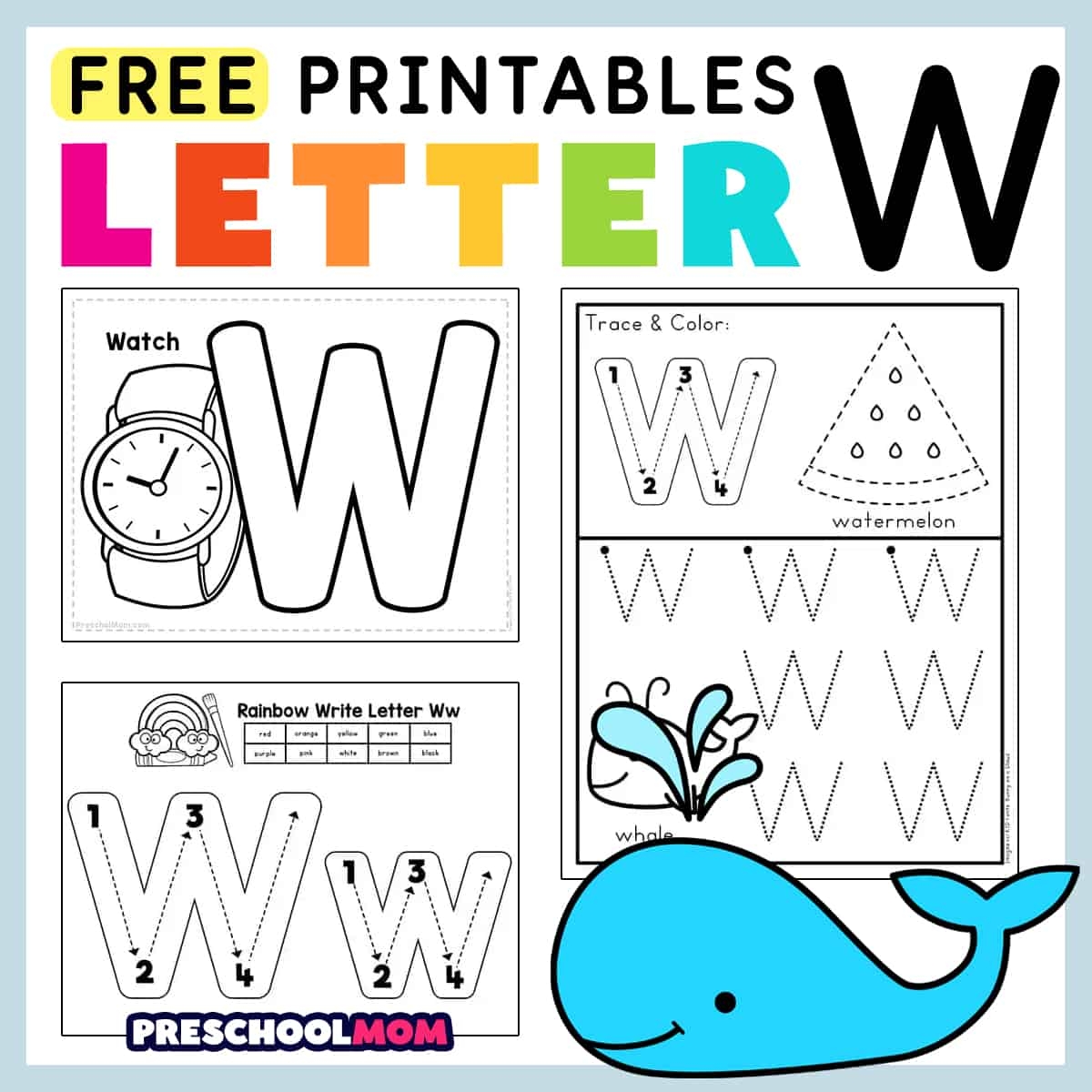 Letter W Worksheets For Preschool Free Printable
