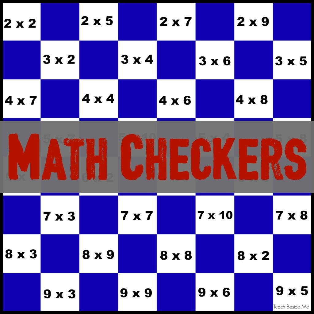 FREE Multiplication Checkers Printable Math Games