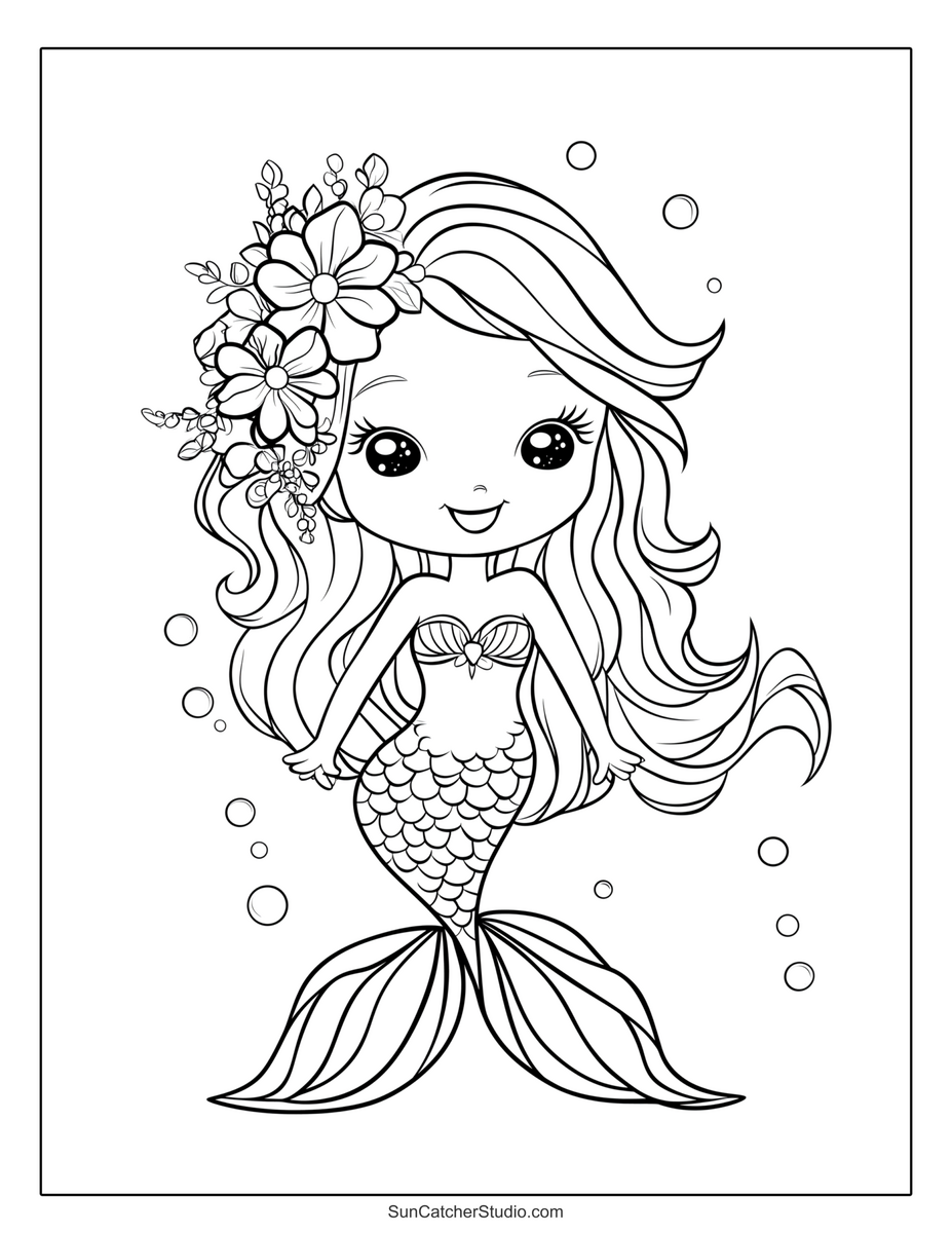 Mermaid Coloring Pages And Coloring Sheets Free Printables Lettering SVG Files Tools Apps Free Printable Coloring Page Templates To Customize Canva