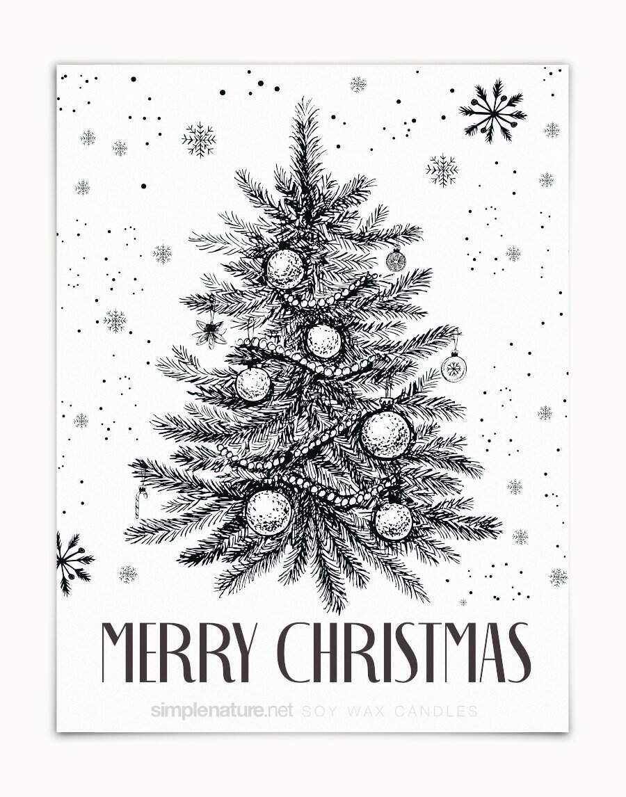 Merry Christmas Simple Nature Candles Merry Christmas Simple Nature Candles
