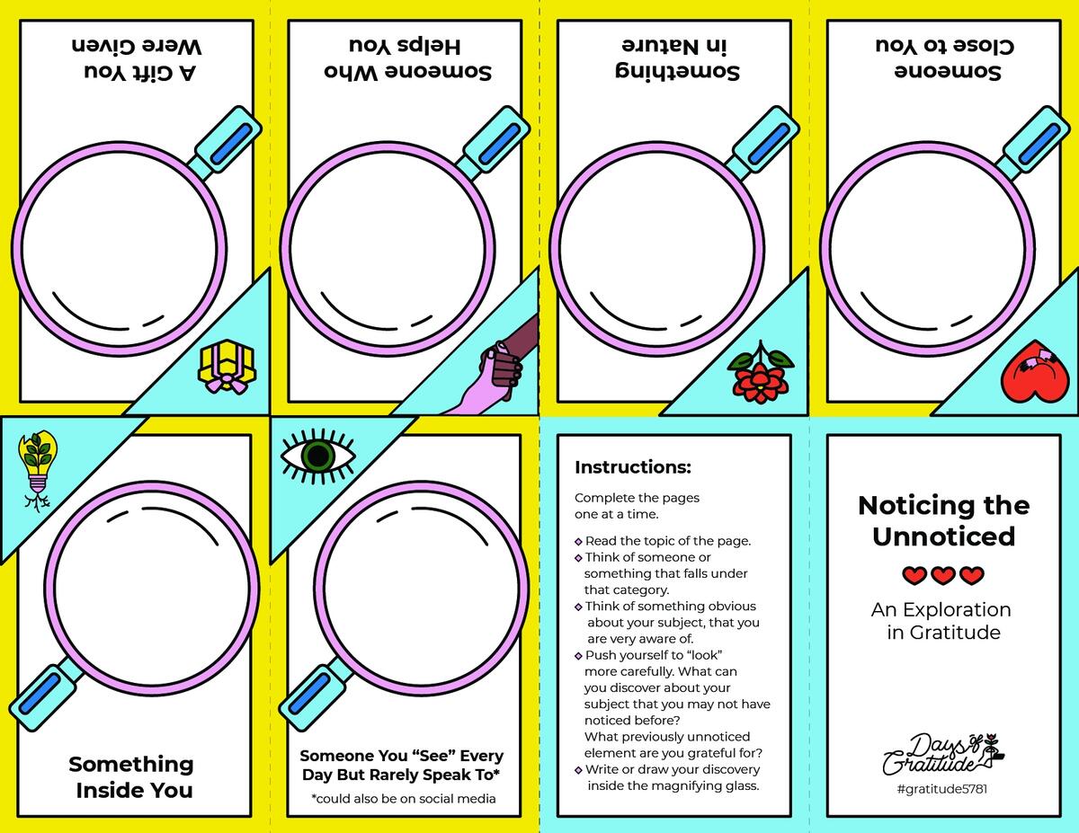 Noticing The Unnoticed Magnifying Glass Activity Booklet Days Worksheets Library
