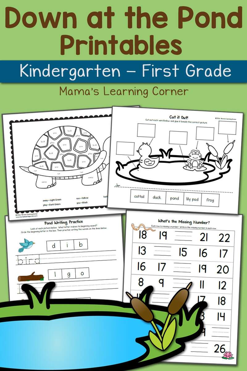 Pond Worksheets For Kindergarten And First Grade Updated For 2016 Mamas Learning Corner