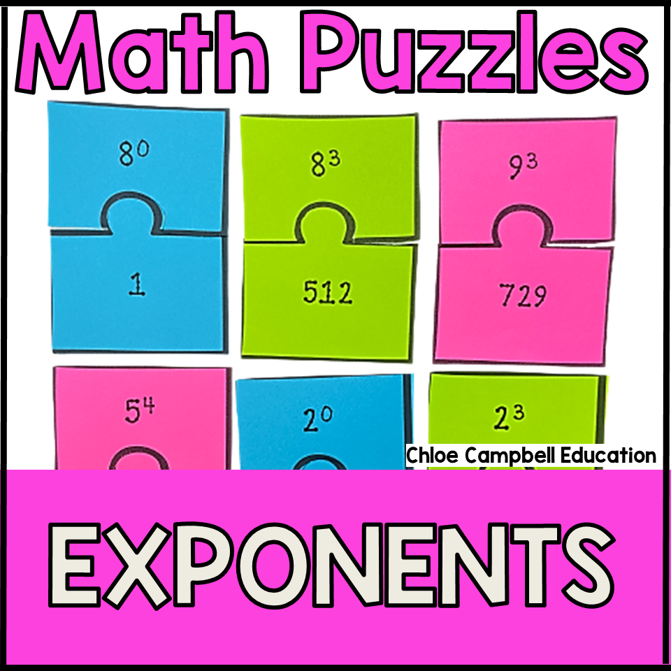 Powers Exponents Practice Game Exponents Math Center 5th Grade Math Puzzle Chloe Campbell Education