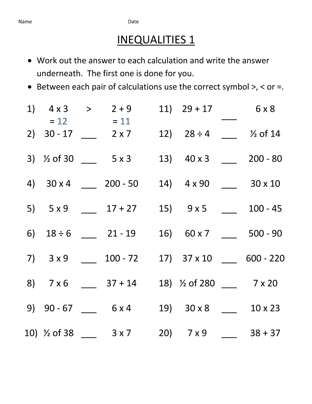 Practice Math Problems Practice Math Problems