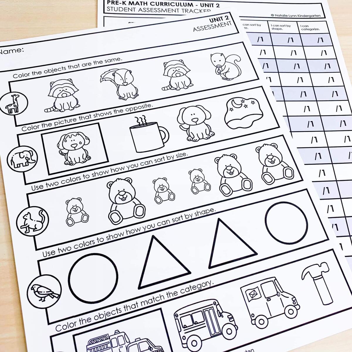 Preschool And Pre K Math Assessments For The Year