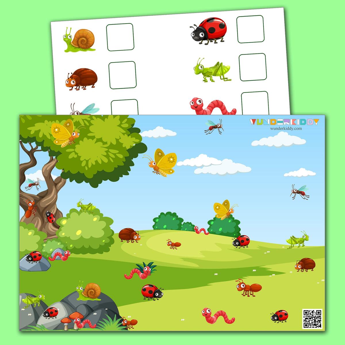 Preschool Worksheet For Counting Practice How Many Insects Are There