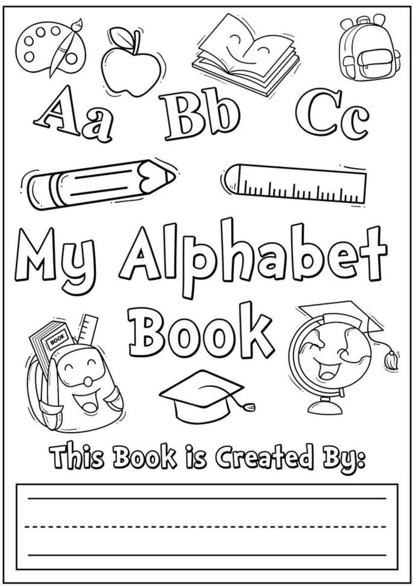 Printable Alphabet Coloring Book 28 Pages Educational digital Download Etsy Finland