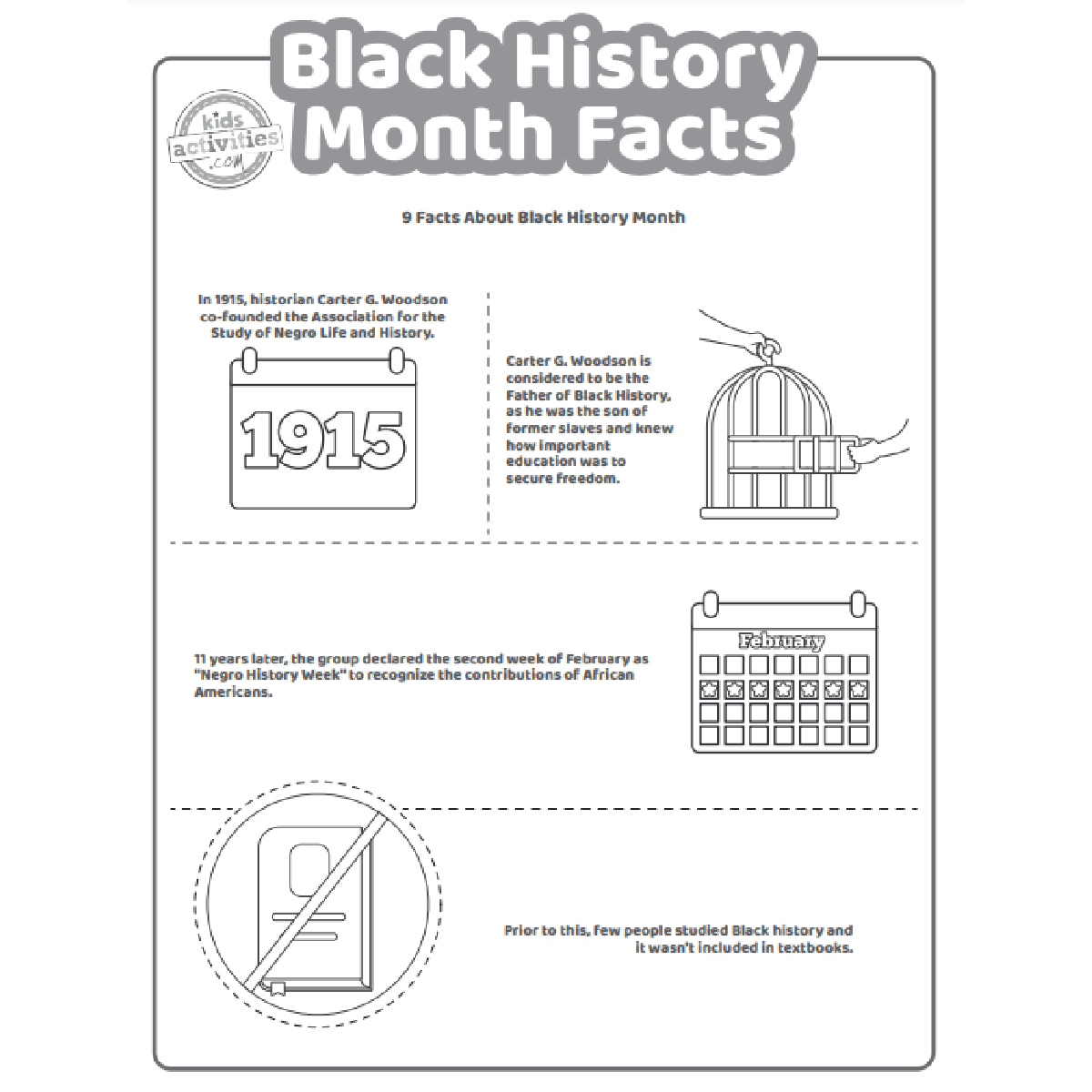 Printable Black History Month Facts For Kids Kids Activities Blog Black History Month Coloring Sheets Free Printable Collection