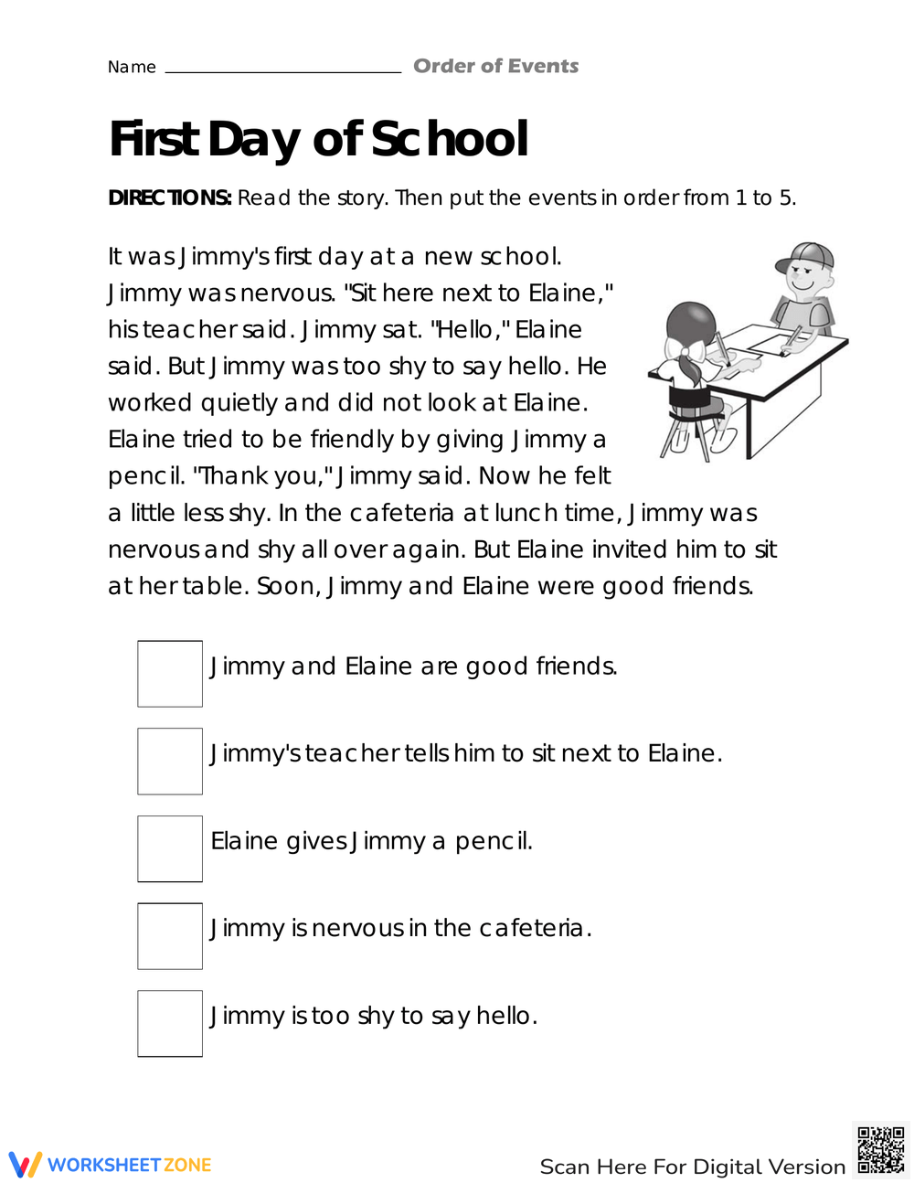 Printable Grade 4 Sequencing Events Worksheets