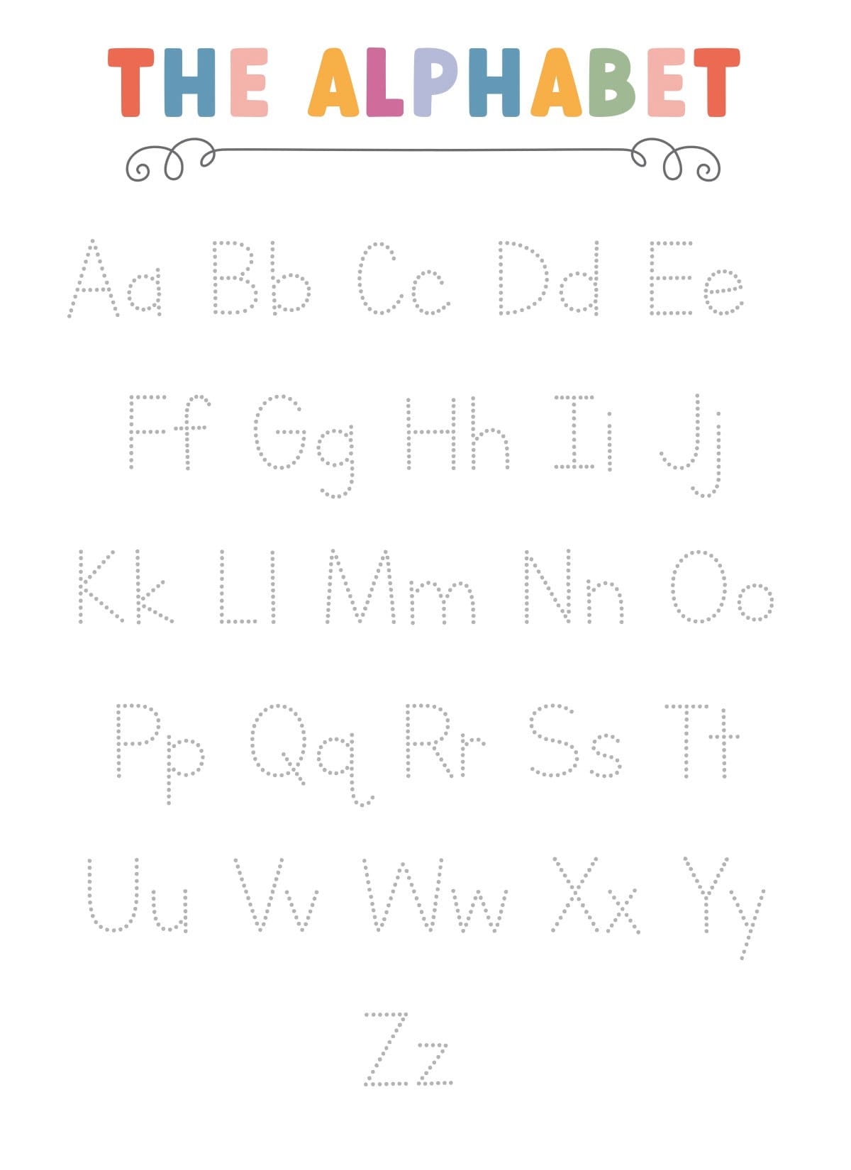 Printable Pre K Alphabet Tracing Worksheet Alphabet Practice Back To School Practice Worksheet Etsy Israel