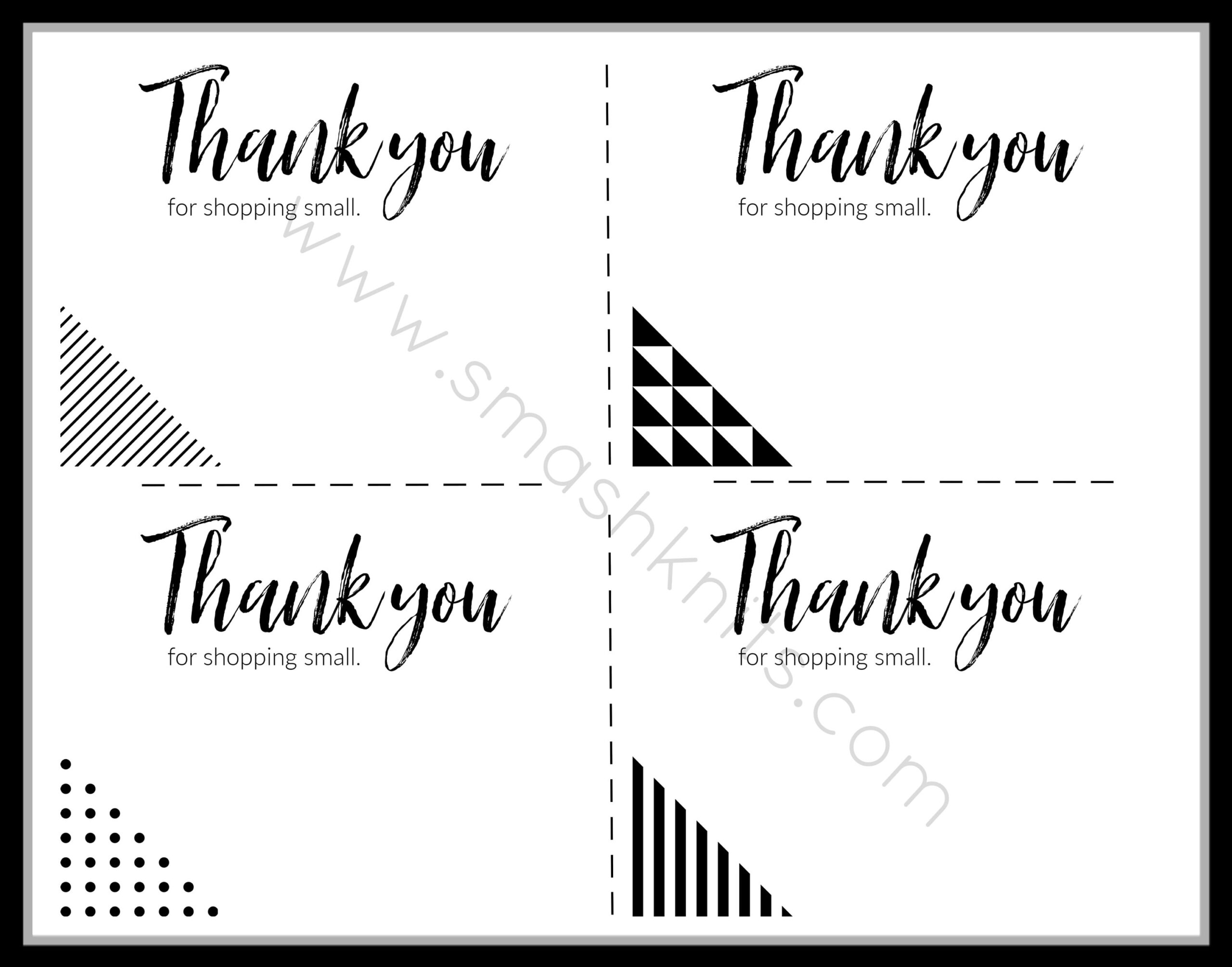 Printable THANK YOU For Your Order Cards Set Of 10 Mini Cards Instant Download Seller Thank You Business Thank You Card PDF THKSBIZ1 Etsy