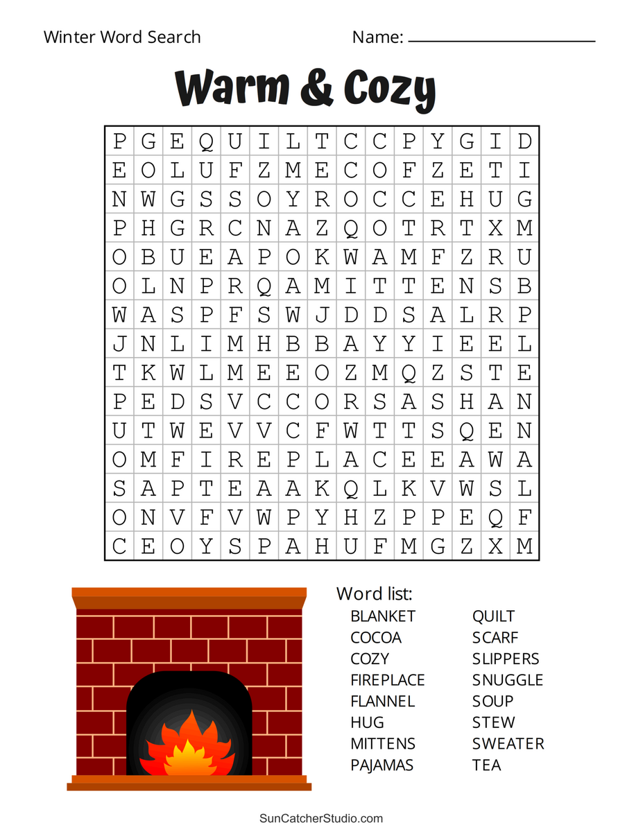 Printable Winter Word Search Puzzles Word Find Free Printables Lettering SVG Files Tools Apps