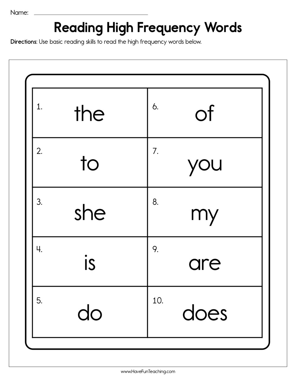 Sight Word Are Worksheet Free Printable Digital PDF