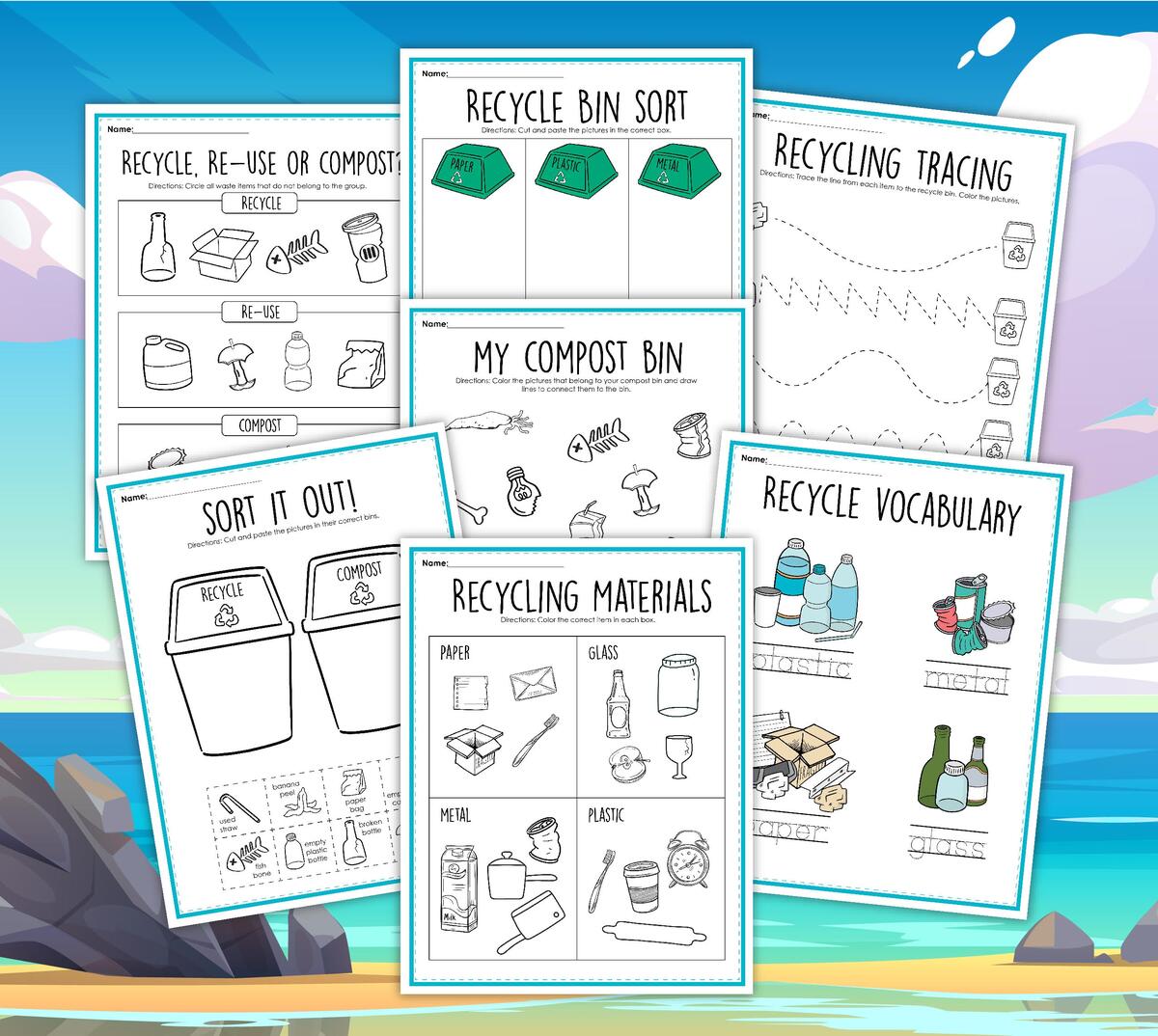 Recycling Activities For Kids Free Printable Little Bins For Little Hands Recycling Activities For Kids Free Printable Little Bins For Little Hands