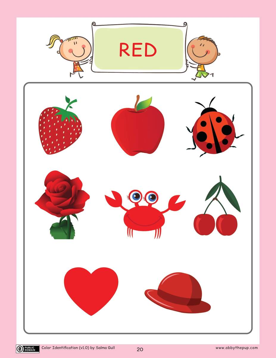 Red Color Flashcard Free Printable Worksheets