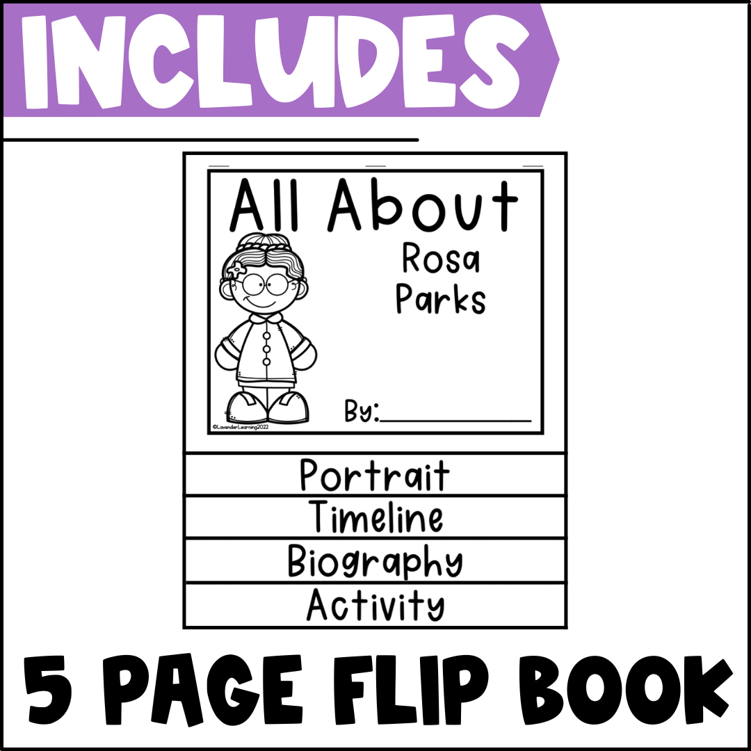 Rosa Parks Biography Activities Flip Book Report Black History Month Made By Teachers Rosa Parks Biography Activities Flip Book Report Black History Month Made By Teachers