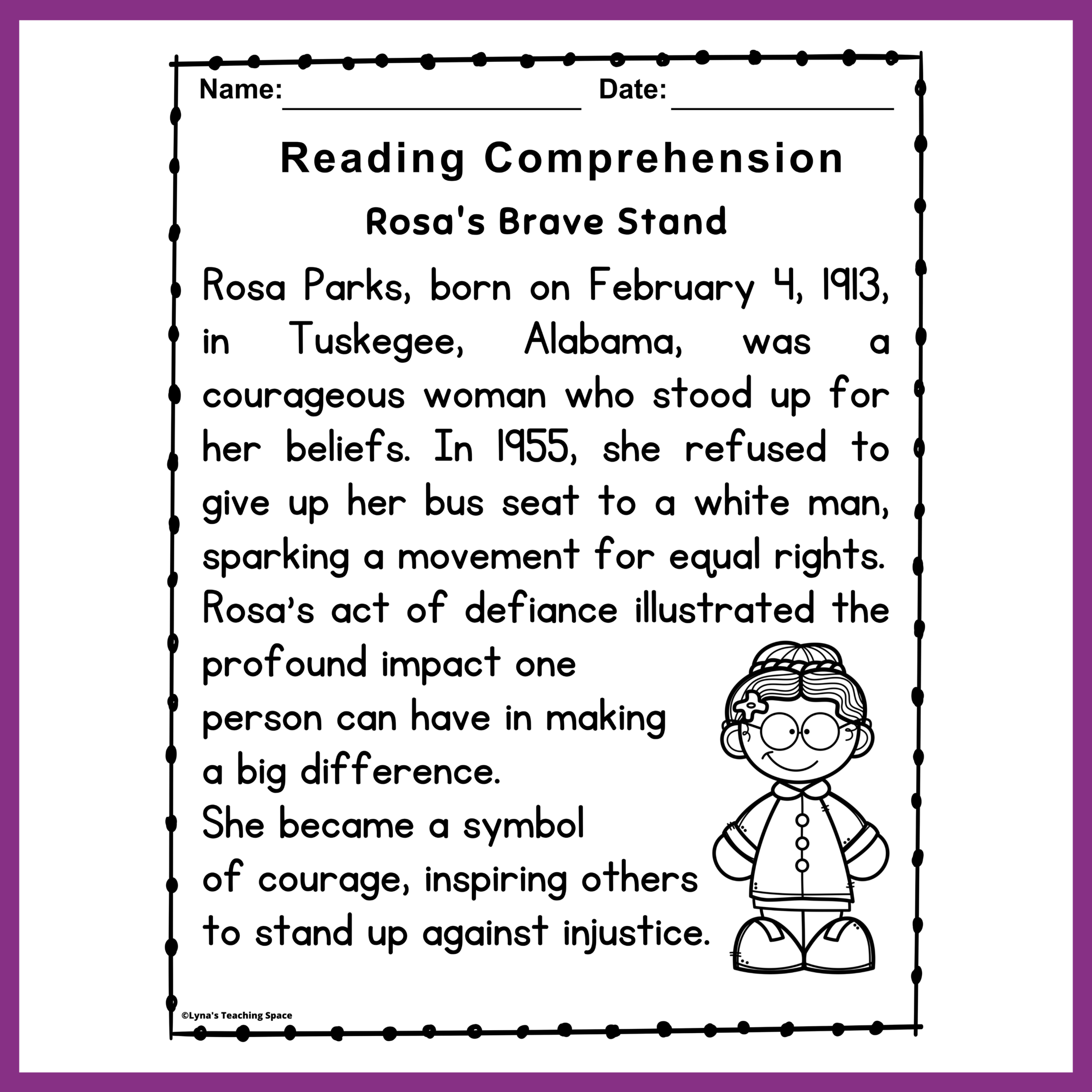 Rosa Parks Reading Comprehension Word Search Emergent Readers And Hats Made By Teachers Rosa Parks Reading Comprehension Word Search Emergent Readers And Hats Made By Teachers