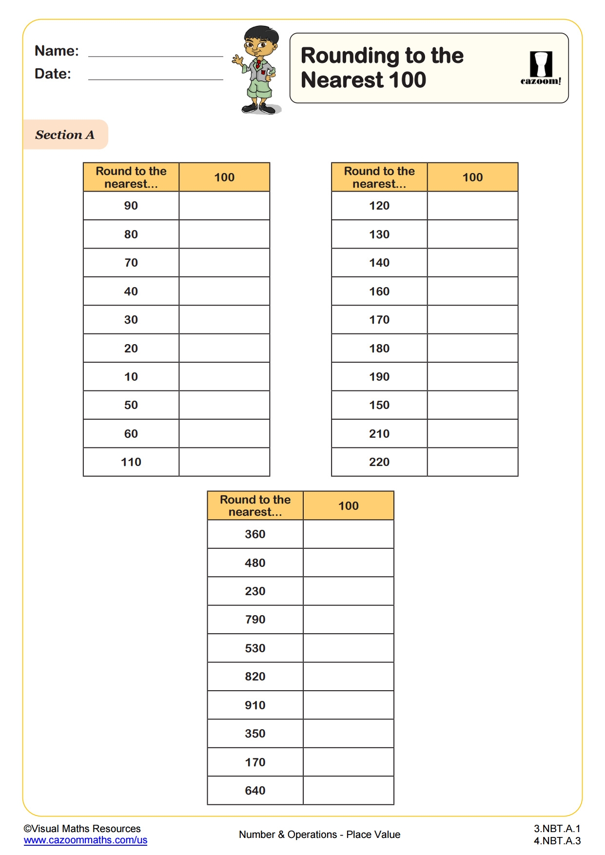 Rounding To The Nearest 100 Fun And Engaging 3rd Grade PDF Worksheets Cazoom Math Rounding To The Nearest 100 Fun And Engaging 3rd Grade PDF Worksheets Cazoom Math
