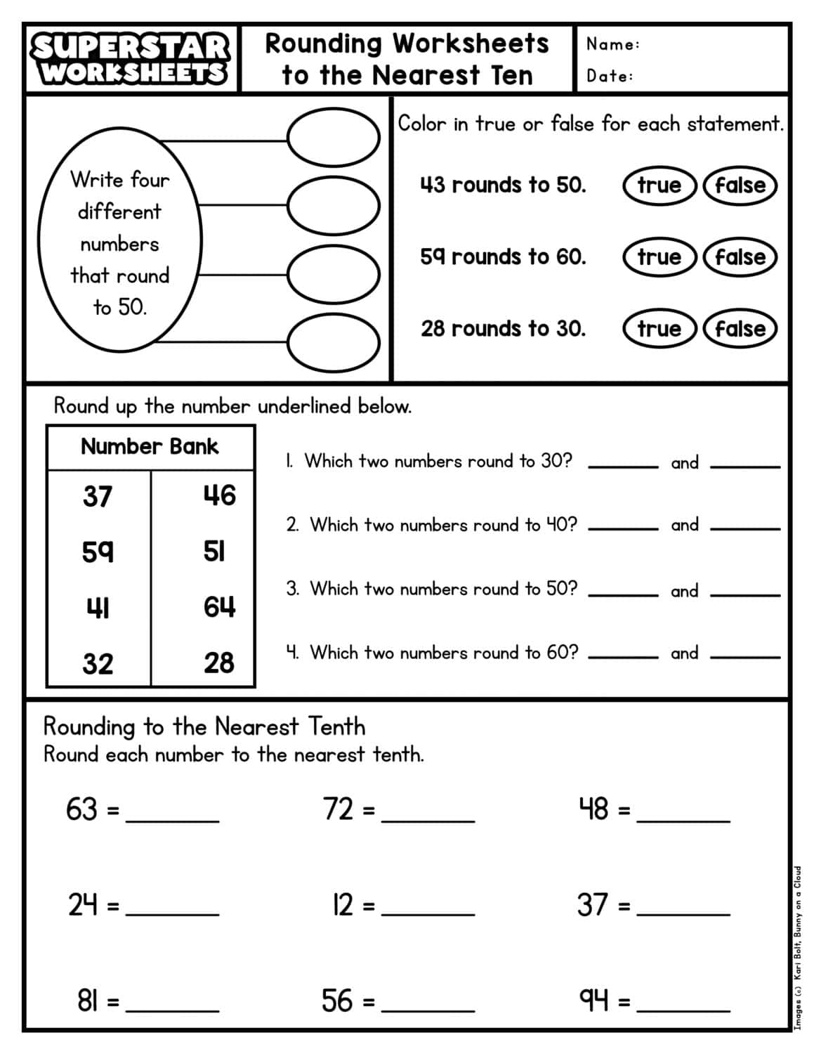 Rounding Worksheets Superstar Worksheets Rounding To The Nearest Hundred Worksheet 3rd Grade PDF Worksheets Cazoom Math
