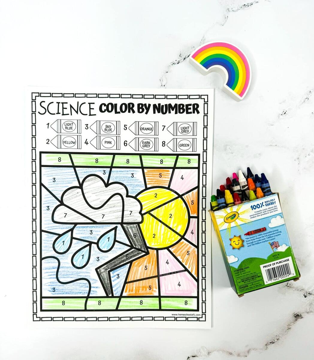 Science Color By Number Worksheets 9 Free Coloring Pages