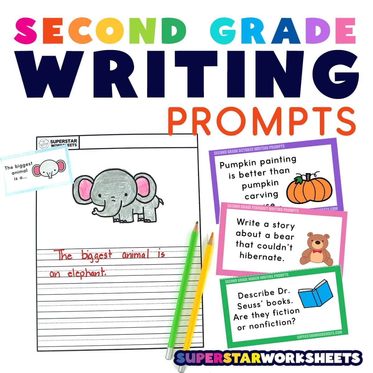 Second Grade Writing Prompts Superstar Worksheets Journal Writing Prompts Superstar Worksheets