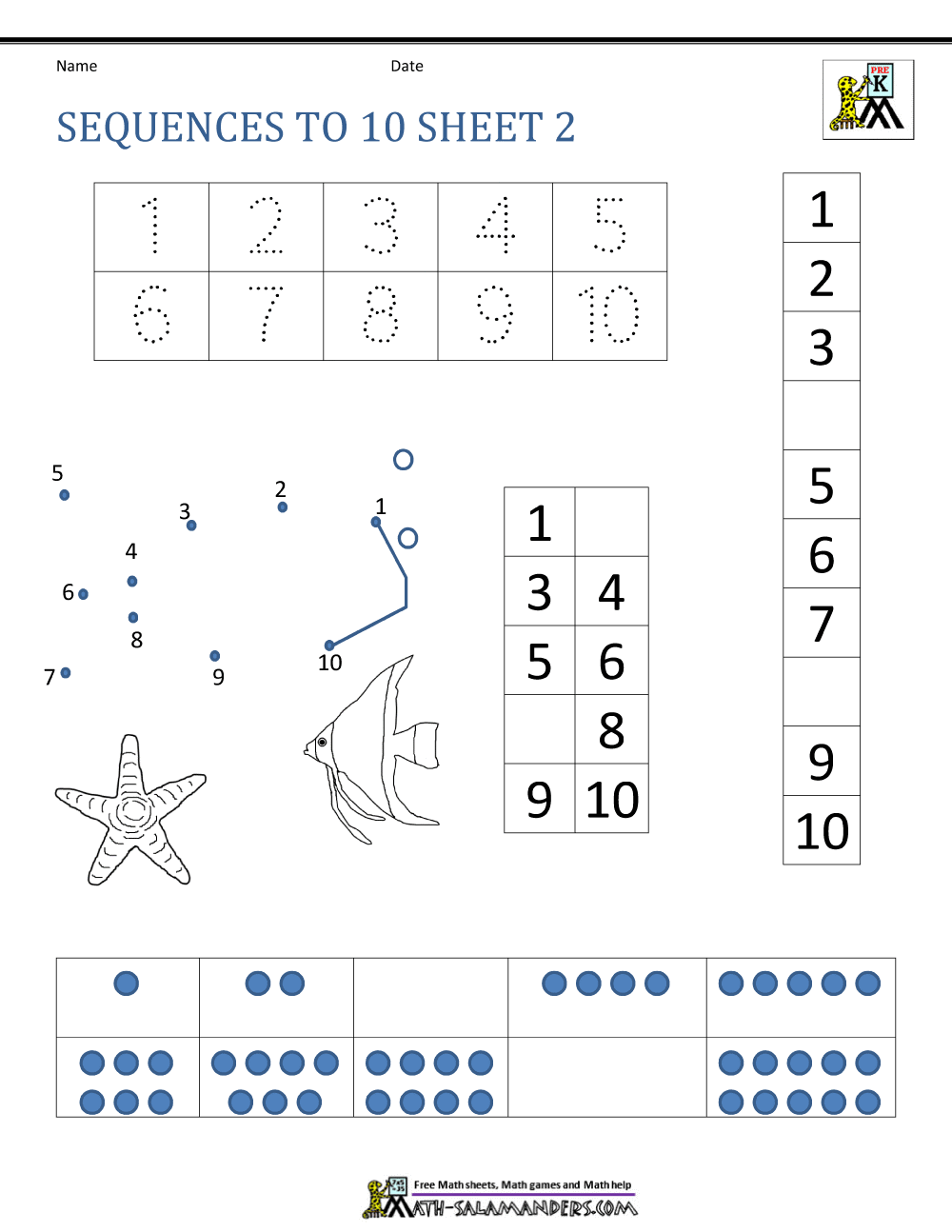 Sequencing To 10 Worksheets Sequencing To 10 Worksheets
