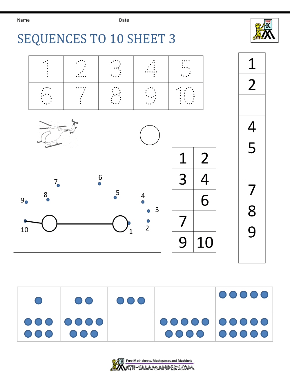Printable Sequence Worksheets For Kindergarten PDF Included Number Dyslexia