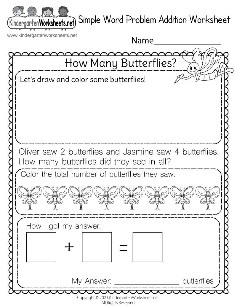 Simple Word Problem Addition Worksheet Free Printable Digital PDF Free Printable Simple Subtraction Word Problem Worksheet