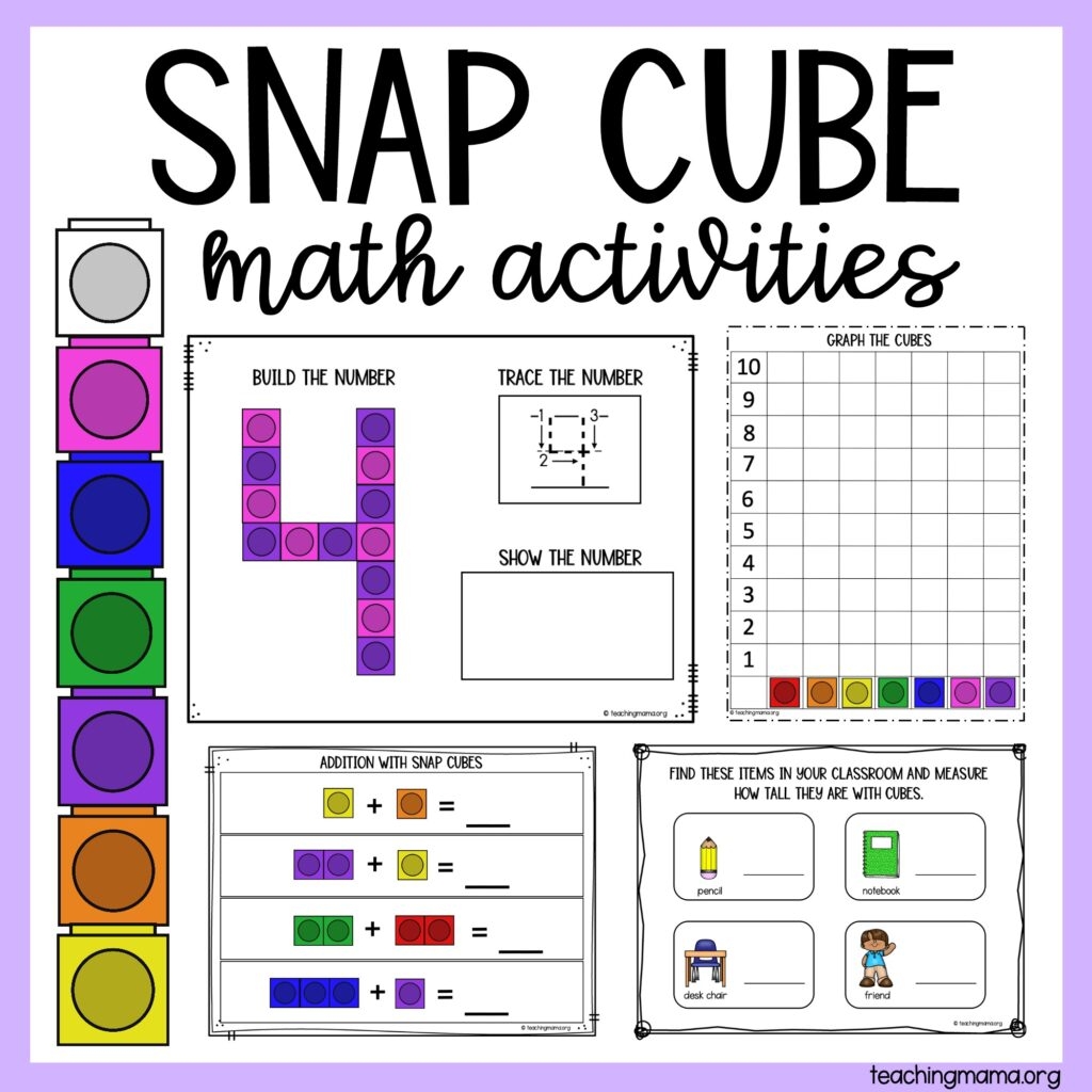 Snap Cube Number Sheets Teaching Mama Worksheets Library