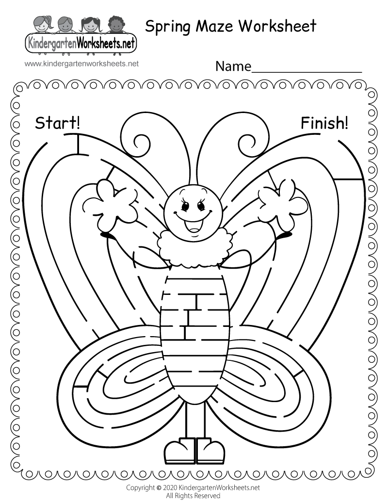 Spring Maze Worksheet Free Printable Digital PDF Free Printable Summer Maze Worksheets And Puzzles Free Printables Lettering SVG Files Tools Apps