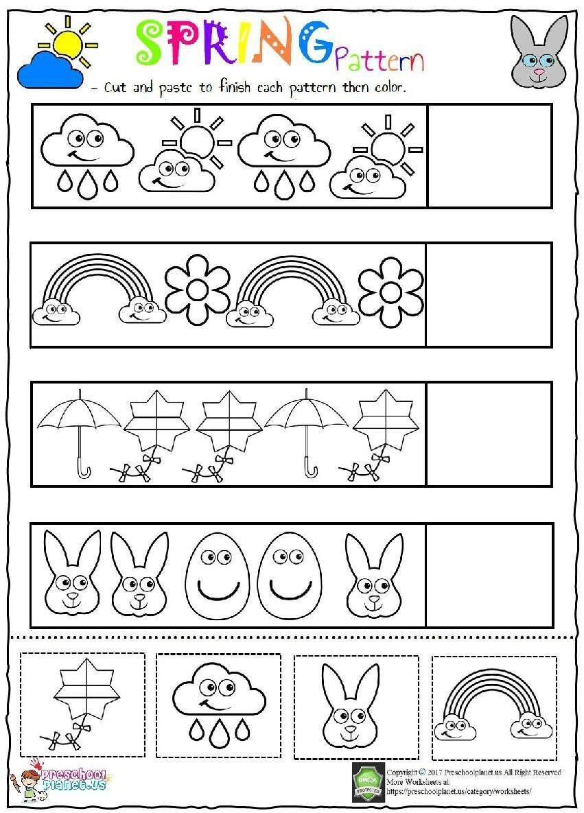 Spring Pattern Worksheet By Preschoolplanet TPT Spring Pattern Worksheet By Preschoolplanet TPT