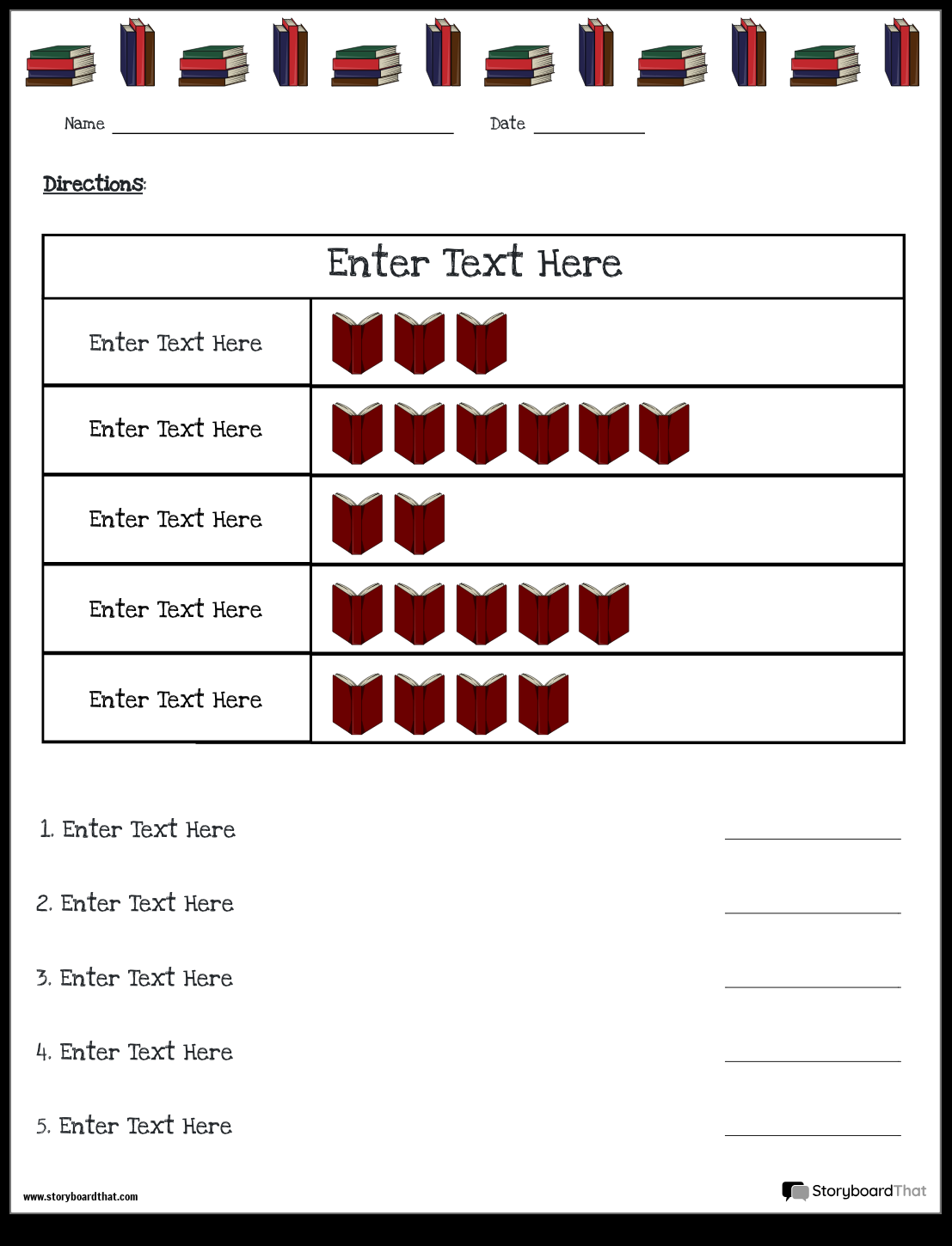 Storyboard That Free Pictograph Worksheets For Teachers