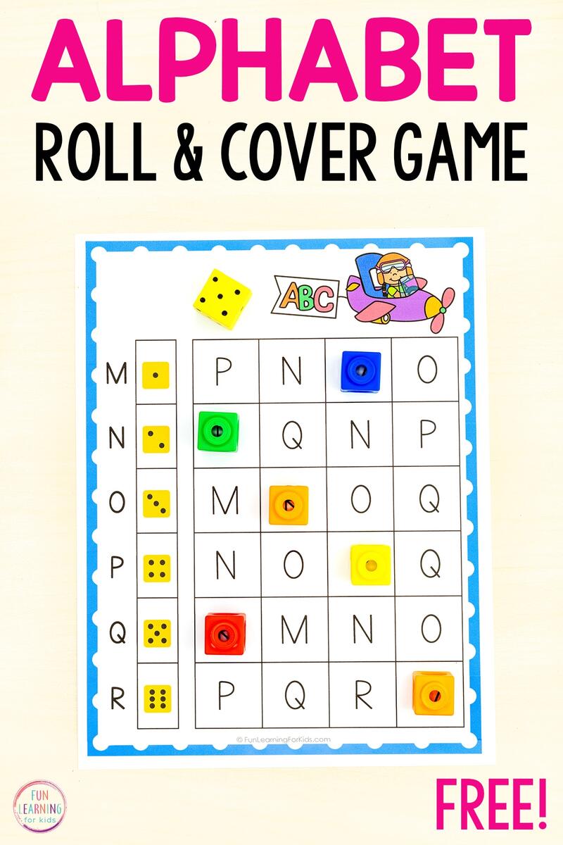 Super Fun Alphabet Roll Cover The Letter Games Printable Literacy Games For Kindergarten Katie Roltgen Teaching