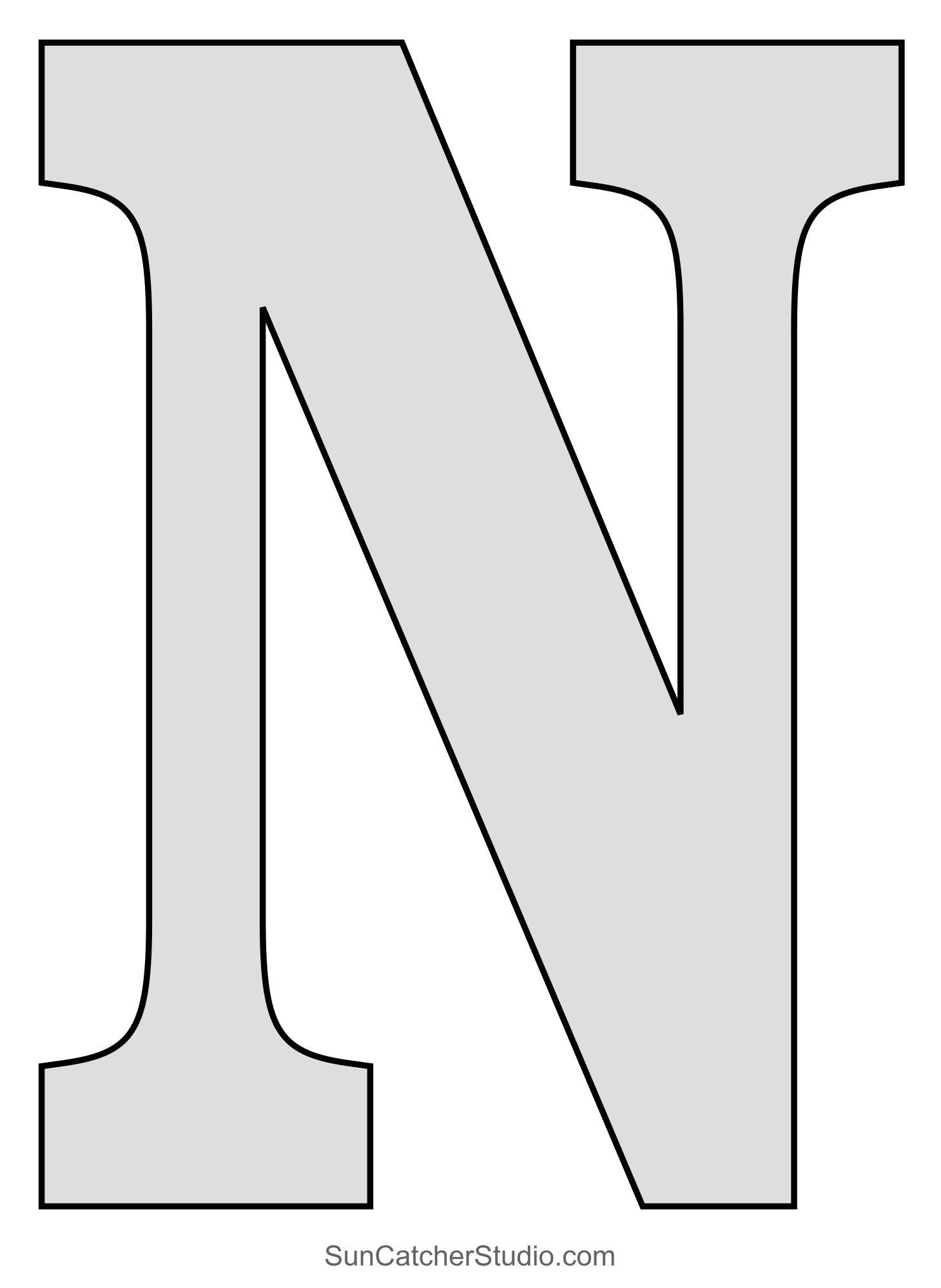 Tall Block Serif Printable Letter Stencils Numbers And Alphabet Free Printables Lettering SVG Files Tools Apps